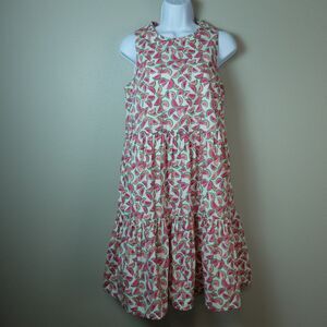 J Crew Factory Sleeveless Tiered Mini Dress in Cotton Poplin Size 2